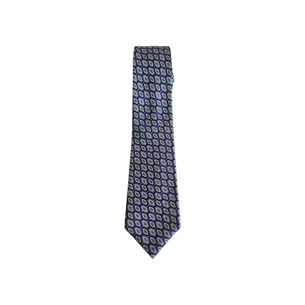 TURNBULL & ASSER For Neiman Marcus Graphic Silk Tie